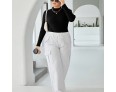 Women Fashion Plus Size Solid Color Long Sleeve Knit Top