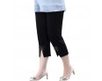 Summer Women Casual Plus Size High Waist Stretch Split Pants