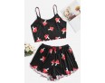 Women Fashion Mushroom Print Pajamas Two-Piece Set