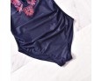 Pregnant Women Fashion Deep V Leaf Embroidered One-Piece Swimsuit