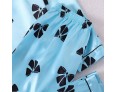 Women Fashion Bow Printed Pajamas Two-Piece Set