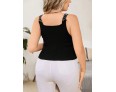 Summer Women Fashion Plus Size Pearl Decorated Knitted Camisole