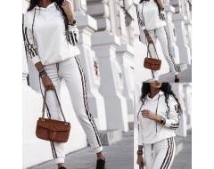 Athleisure Women Fashion Hoodie And Pants Casual Two-Piece Set