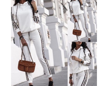 Athleisure Women Fashion Hoodie And Pants Casual Two-Piece Set