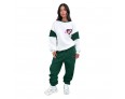 Athleisure Autumn And Winter Heart Printed Color Matching Sweatshirt Women Fashion Casual Pants Set