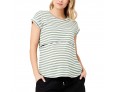 Summer Pregnant Women Casual Stripe Printed Short-Sleeved Breastfeeding T-Shirt