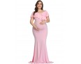 Pregnant Women Fashion Sexy Ruffle Chiffon Mop Dress