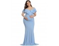 Pregnant Women Fashion Sexy Ruffle Chiffon Mop Dress