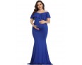 Pregnant Women Fashion Sexy Ruffle Chiffon Mop Dress