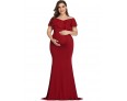 Pregnant Women Fashion Sexy Ruffle Chiffon Mop Dress