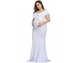 Pregnant Women Fashion Sexy Ruffle Chiffon Mop Dress