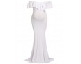 Pregnant Women Fashion Sexy Ruffle Chiffon Mop Dress