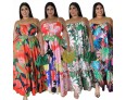 Summer Women Fashion Sexy Plus Size Floral Print Sling Dress